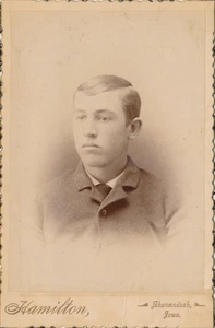 Carta armadio foto antica bello giovane ragazzo adolescente Shenandoah IA Hamilton - Foto 1 di 6