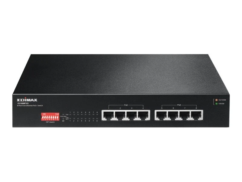 Edimax GS-1008P V2 Gigabit Ethernet (10/100/1000) Full duplex Supporto Power Foto 1 de 1