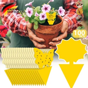 100X Gelbtafeln Gelbsticker Gelbtafel Falle Insektenfalle Trauermücken Kleber , - Bild 1 von 24