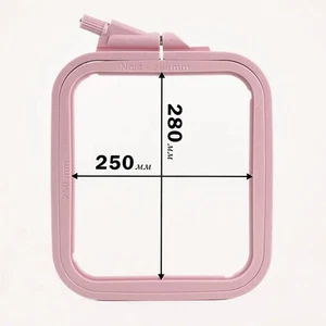 Hoops-Frame Square (Plastic) 250*280mm Nurge (Pink). Hand Embroidery Frames Hoop - Picture 1 of 1