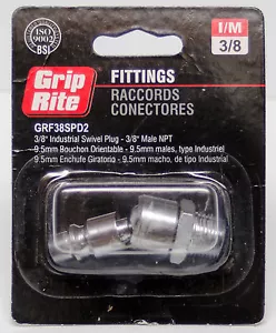 Enchufe giratorio industrial GripRite 3/8"" - 3/8"" macho NPT (GRF38SPD2) - Imagen 1 de 2
