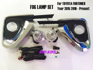 FOG LAMP TAIL LIGHT SET FOR SUV TOYOTA FORTUNER GX GXL CRUSADE 2015-2020 - Picture 1 of 7