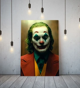 JOKER DE PELÍCULA - PAPEL DE IMAGEN DE ARTE DE PARED DE LONA ENMARCADO PROFUNDO - VERDE ROJO AZUL - Imagen 1 de 17