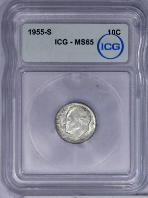 1955-S Roosevelt Dime 10C ICG MS65 - Image 1 of 2