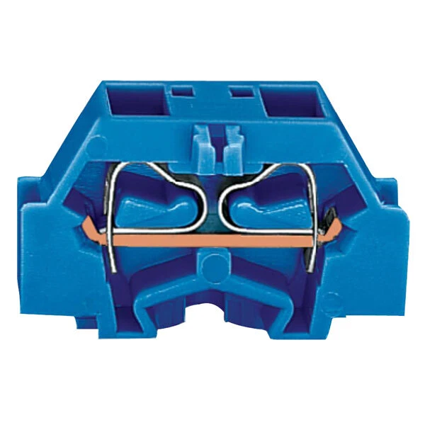 WAGO 261-334 4 Conductor Fixing Flanges Terminal Block Blue - Image 1 of 1