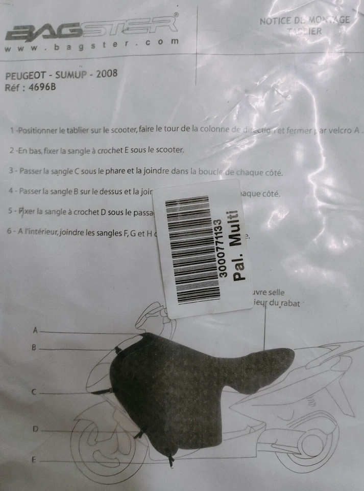 Bagster 4696B Beindecke für Peugeot Sumup 2008 - Bild 1 von 1