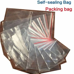 Clear Plastic Bag Self Seal Resealable Packing Bag Lot Size 100pcs - Picture 1 of 46