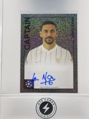 2021-22 Topps Merlin Heritage 97 Captain Auto Black Jesus Navas Sevilla /99 - Image 1 of 2