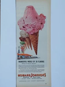 1959 vintage Howard Johnson print ad. The wonderful world of 28 flavors - Imagen 1 de 1