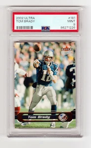 2002 FLEER ULTRA FOOTBALL CARD #181 TOM BRADY PSA 9 NQ NFL NEW ENGLAND PATRIOTS - Picture 1 of 5