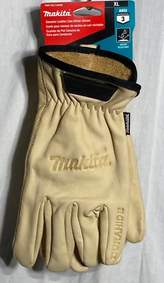 Makita Leather Cow Driver Durahide Work Gloves Men's T-04204 Tan - XL - Image 1 of 4