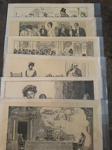 6 Antique Charles Dana Gibson Print Art Supplement 1906 Milwaukee Free Press - Picture 1 of 12