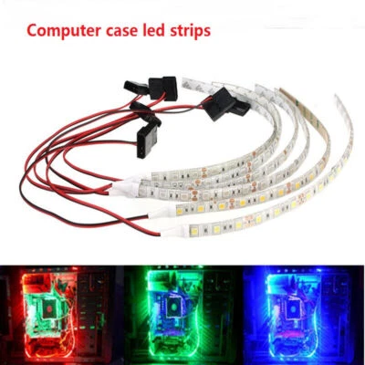 30CM 18 LED Strip Light 5050SMD PC Computer Case Flexible Strip Tape Light DC12V - Image 1 of 4