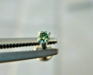 2.06mm REAL LIGHT GREEN DIAMOND LABRET BODY,CERTIFICATE LIP 1/4",5/16",3/8",7/16 - Picture 1 of 8