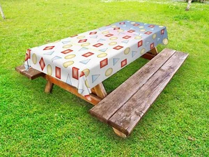 Modern Pattern Outdoor Picnic Tablecloth in 3 Sizes Washable Waterproof - Picture 1 of 56