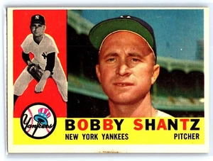 1960 Topps Bobby Shantz #315 dorso grigio New York Yankees - Foto 1 di 2