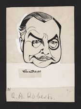 Ralph Arthur Roberts Film Cinema Actor Portrait Drawing Trautschold