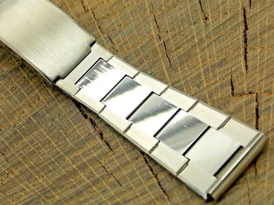Correa de reloj Baldwin vintage NOS sin usar acero inoxidable 19 mm cierre de despliegue Foto 1 de 4