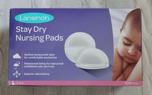 Neu versiegelt Lansinoh Stay Dry Pflegepads 100 Stück Einweg - Bild 1 von 6