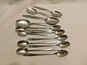 J2 - Oneida Stainless Steel Flatware Roseanne Glossy 13pc Lot - Picture 1 of 4