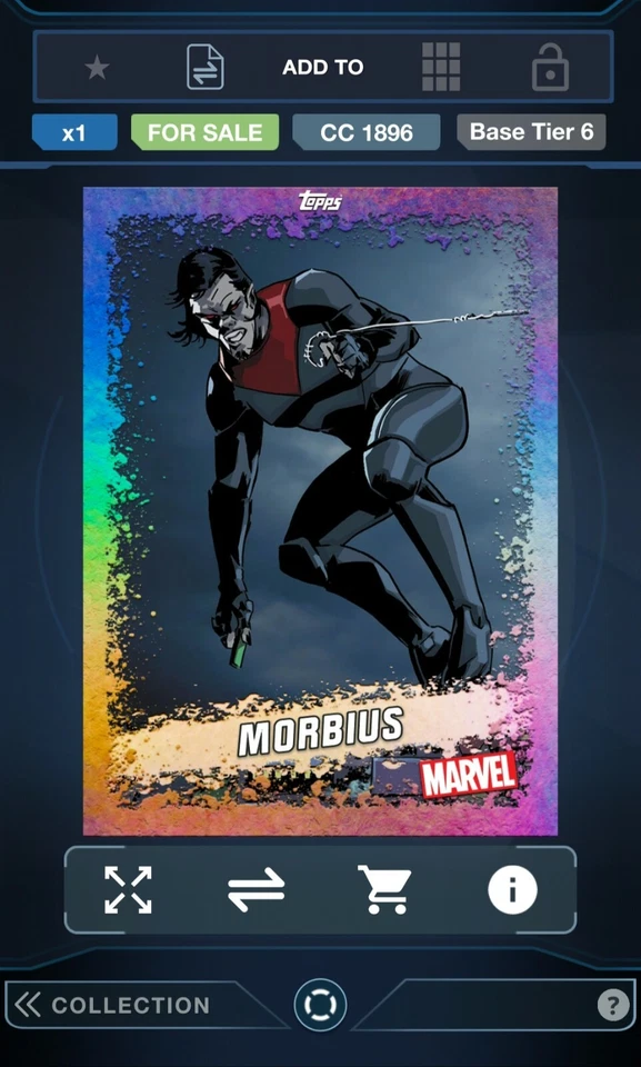 Topps Marvel Collect Digital Rainbow Tier 6 Morbius - Image 1 of 1