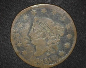 1831 ML LARGE CENT  GOOD w/ DAMAGE ~D26 - Picture 1 of 2