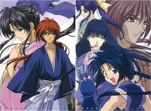 2 piezas postal Rurouni Kenshin anime Himura Kamiya Kaoru Takani Megumi Misao - Imagen 1 de 4