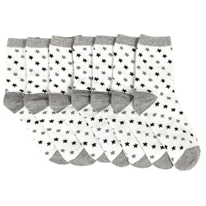 women's star-shaped Middle Socks Lot 5 pair made in KOREA - Picture 1 of 10