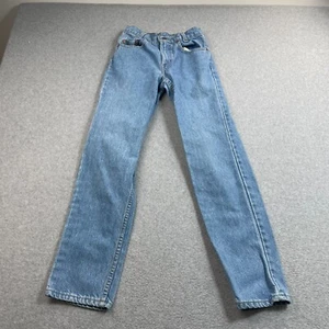Vtg Levis 505 Jeans Woman 25(24x28) Blue Cropped Student Western 1980s Made USA - Picture 1 of 9