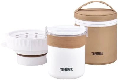 Lonchera de arroz hervido THERMOS arroz se puede cocinar JBS-360WH blanca Foto 1 de 4