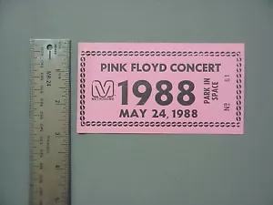 Boleto Pink Floyd sin usar para estacionamiento 24 de mayo de 1988 Metrodome Minn ¡AUTÉNTICO! - Imagen 1 de 1