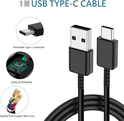 Cable cargador rápido USB-C a USB-A para iPad Pro, Galaxy, MacBook Air, Nintendo Foto 1 de 2