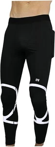 THE II BRO Men's Reflective Compression Running Pants with Pockets (Large) - Picture 1 of 2