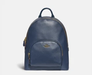 Coach 93836 Carrie Backpack Dark denim Brass Hardware Medium - Picture 1 of 6