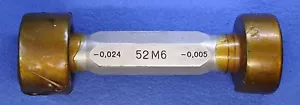 52 mm M6 -0,024 -0,005 * Smooth Plug Gage * Go No-Go * JSATool - Swiss - Picture 1 of 2