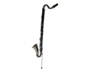 Wooden Ebony Bb Bass Clarinet, 20 Nickel-Plated Keys, Marciano BCB-300 - Picture 1 of 5