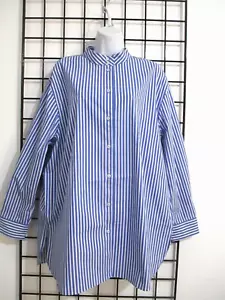 JOOP 🌸 SIZE 42 / XL / XXL===BLUE & WHITE STRIPED / LONG SLEEVE / TUNIC BLOUSE - Picture 1 of 10
