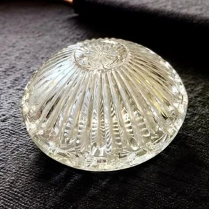 Pressed Glass Ribbed Dome Trinket Dish Candy Dish (DB1) - Picture 1 of 9