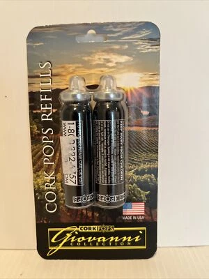 Abridor de botellas de vino Cork Pops Giovanni Collection recargas de gas Foto 1 de 2
