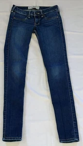 Juniors Hollister Azul Jean Jeggings Talla 0R ~ W24" x L29" Actual 27.75" x 28.5" - Imagen 1 de 6
