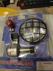 BICYCLE GENERATOR LIGHT COMPLETE SET FIT SCHWINN OTHERS FRONT & REAR TAIL (QZTY) - Picture 1 of 2