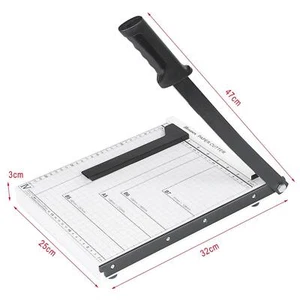 Papierschneidemaschine bis A4 Hebelschneider Papierschneider Metall Weiß - Bild 1 von 10