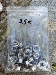 25 Sperrzahnmuttern, Sicherungsmuttern, Edelstahl V2A M10 DIN 6923, Neu! - Bild 1 von 1