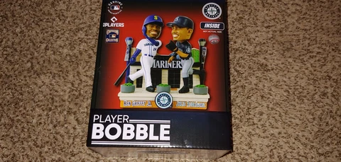 FOCO Ken Griffey Jr & Julio Rodriguez Mariners Then and Now Bobblehead Cover