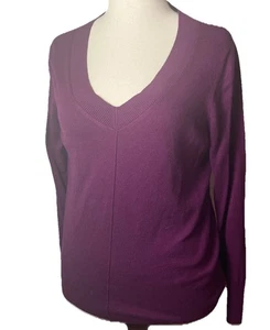 JCP Wool Blend Long Sleeve Sweater MAGENTA Size L - Picture 1 of 3