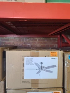Hampton Bay North Pond 52 in. Indoor/Outdoor Polished Nickel Ceiling Fan - Picture 1 of 2