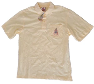 Thailand Temple Buddah Men's 100% Cotton Polo Shirt Yellow New Sz.XL  - Picture 1 of 12