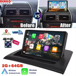 Android 13 Für BMW X3 E83 2004-12 Car Stereo Radio GPS Navi Apple CarPlay 2+64GB - Picture 1 of 11