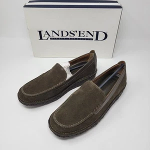 Land's End Women's Crepe Loafer Loden Green Size 6.5 NWB - Picture 1 of 10