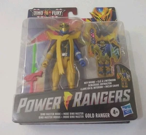 POWER RANGERS DINO FURY GOLD RANGER W/KEY MOC HASBRO FIGURE - Imagen 1 de 12